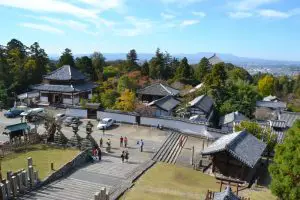 Гледка от храма Нигацудо в Нара