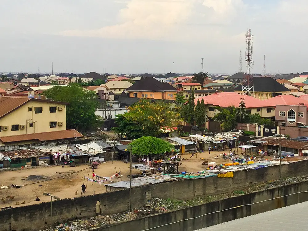 View from the hotel room in Lagos, Nigeria