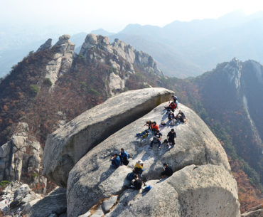 View from the top of Bukhansan Mountain