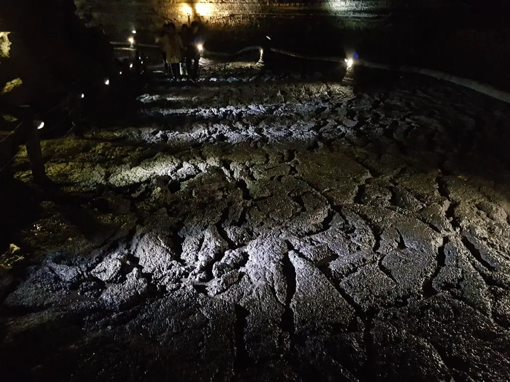 The floor of Manjanggul Cave