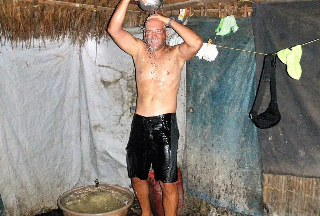 Bathroom in Kuna tribe village