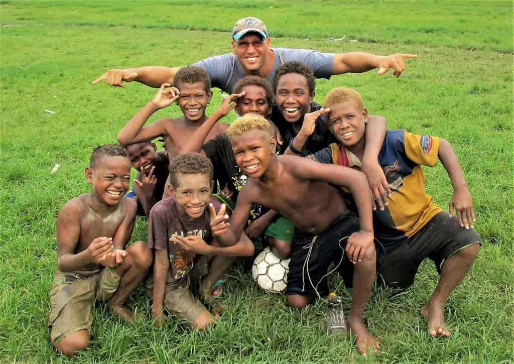 Rosen-Andrei with children from the Solomon Islands