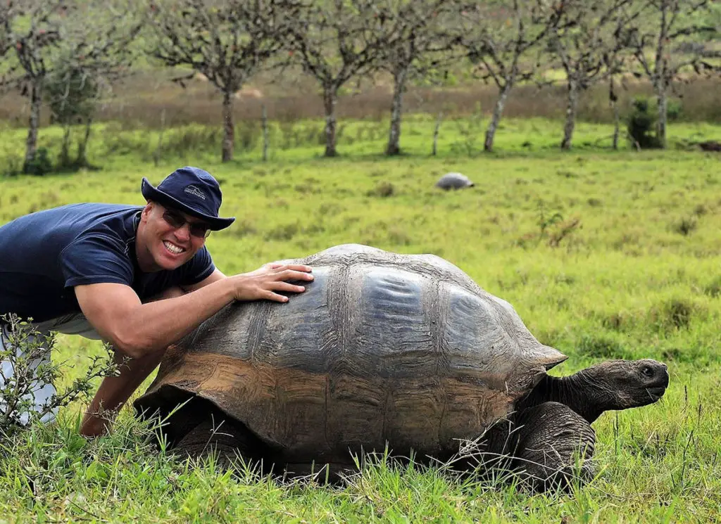 Rosen-Andrei with Galapagos tortoise