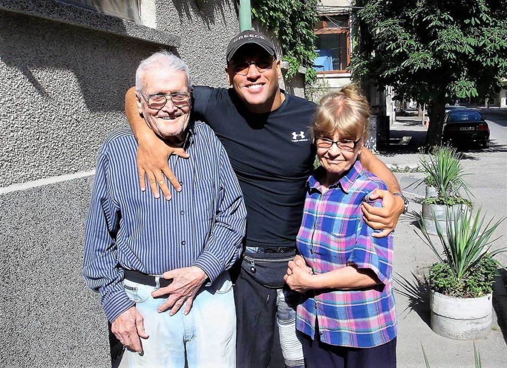 Rosen-Andrei Ojeda with his grandparents in Haskovo