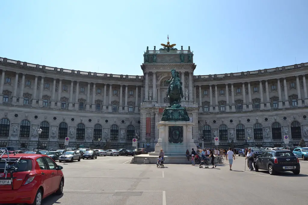 Statue Of Prince Eugene Of Savoy At Heldenplatz And Hofburg Palace