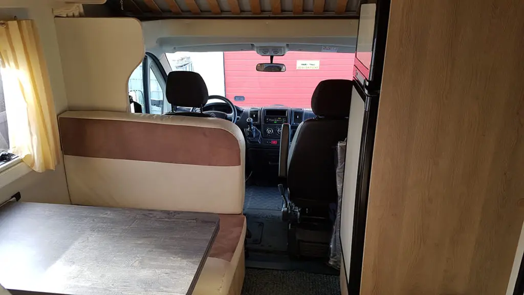 Inside a motorhome