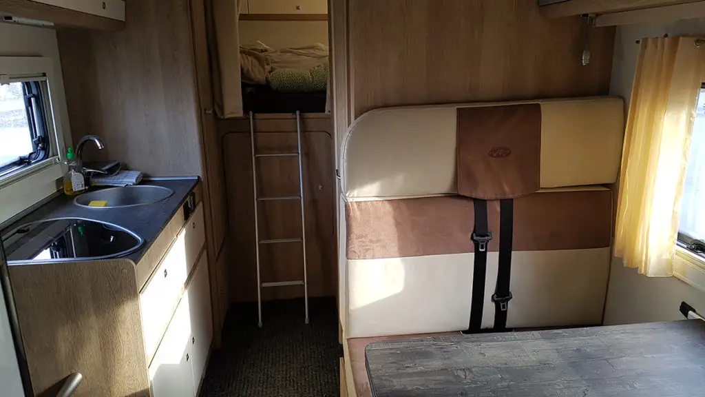 Inside a motorhome