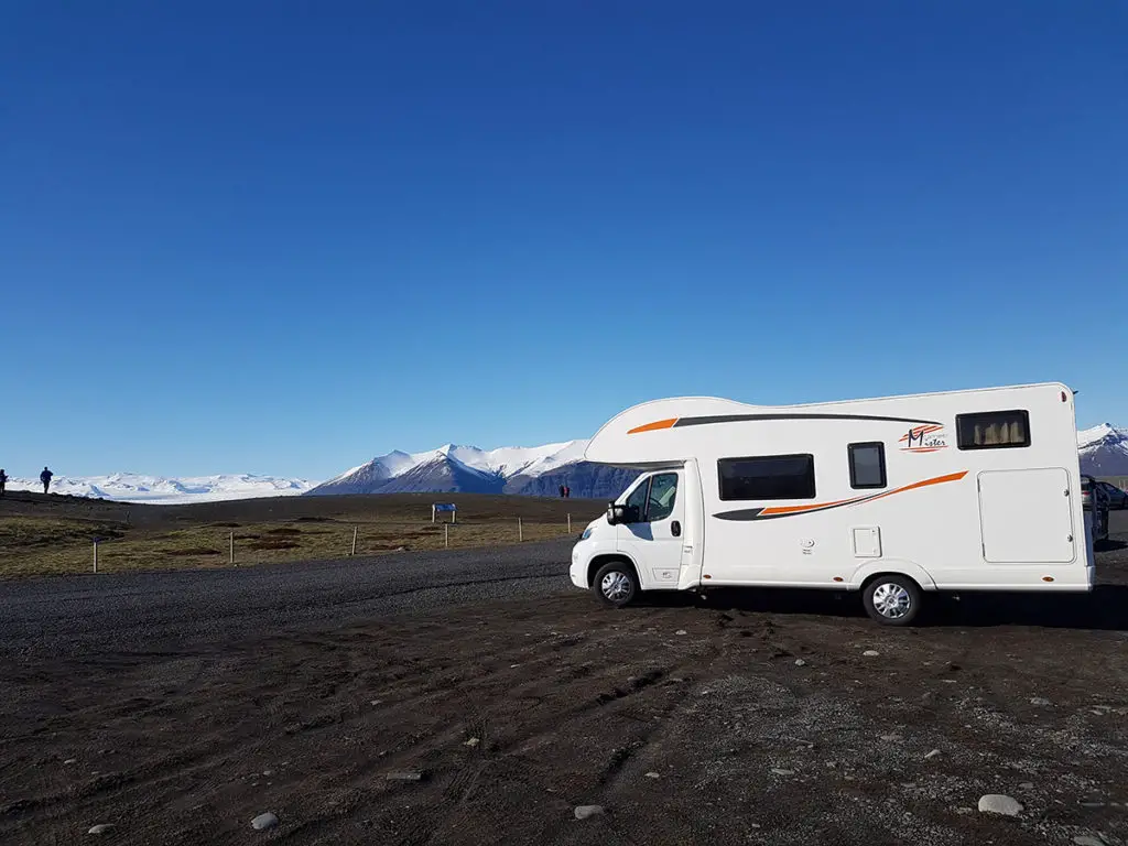 Travelling in a motorhome in Iceland