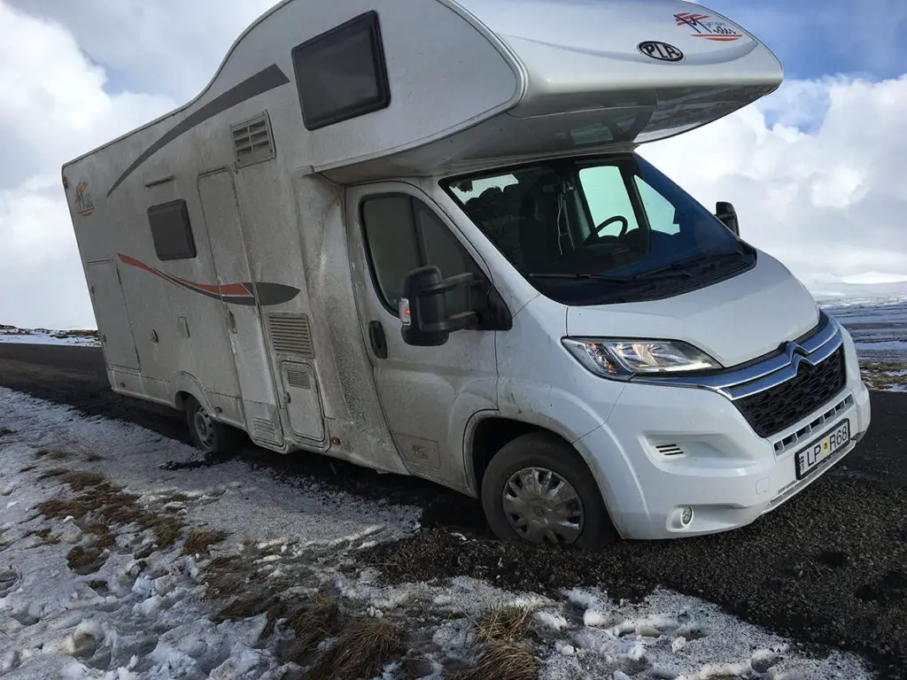 Travelling in a motorhome in Iceland
