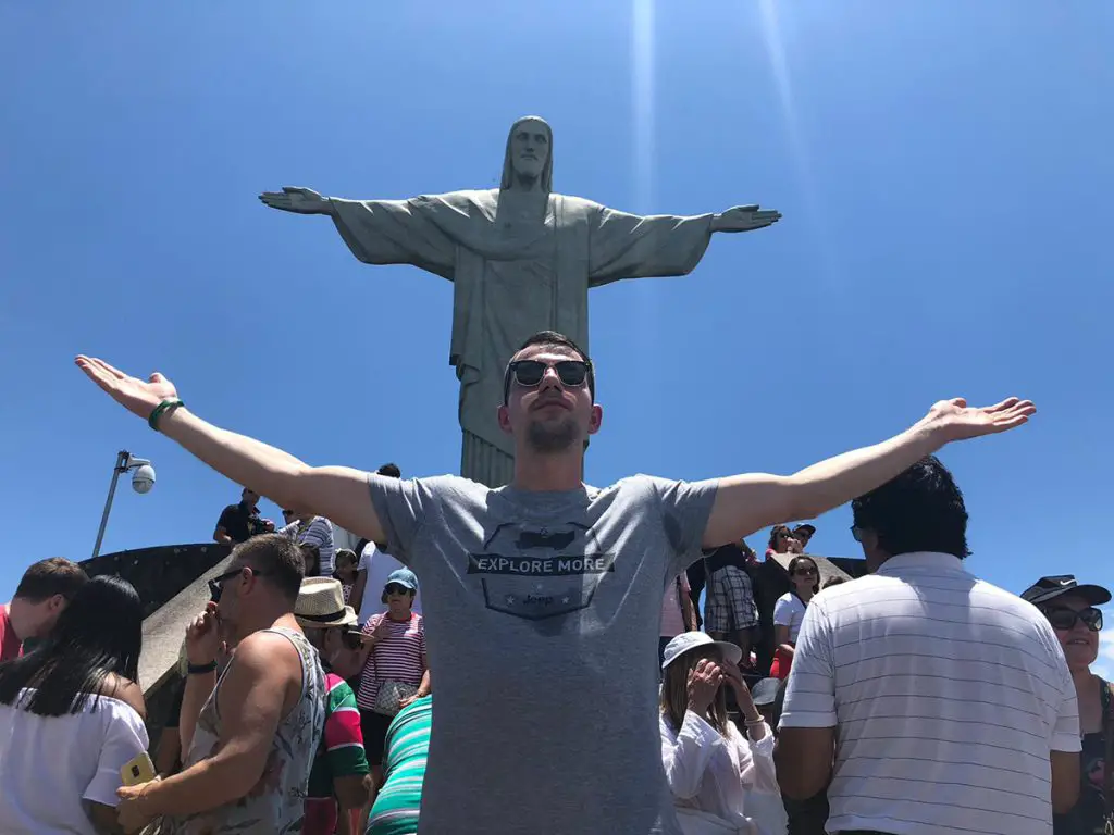 Me in front the statue of Christ the Redeemer