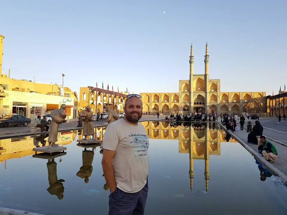 Georgi Mateev in Amir Chakhmaq Complex in Yazd, Iran