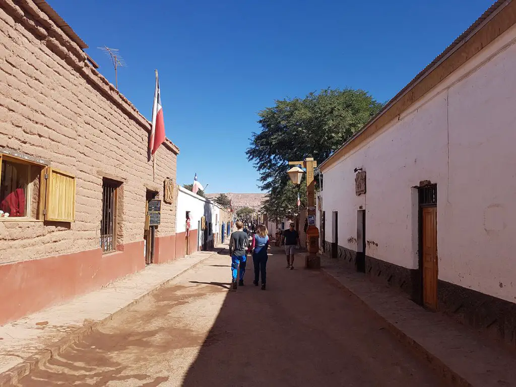 The main street in San Pedro de Atacama