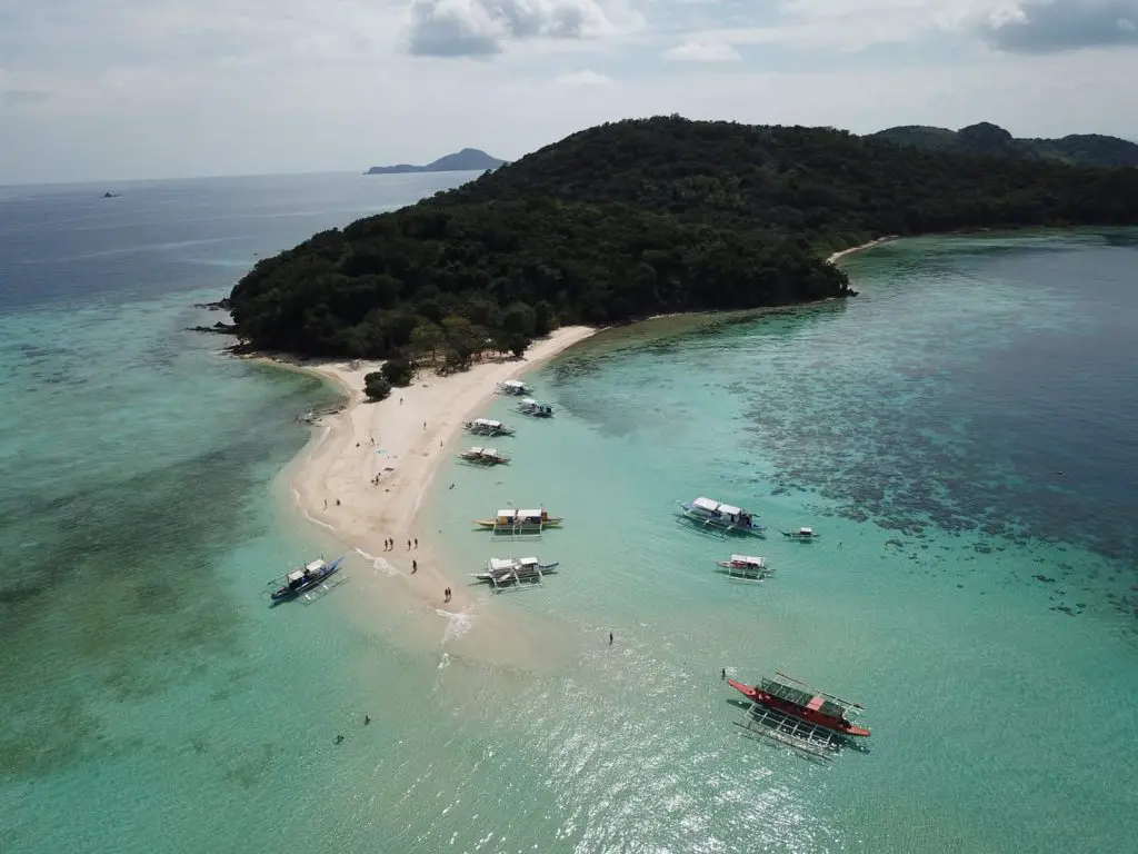 Aerial view of Ditaytayan Island