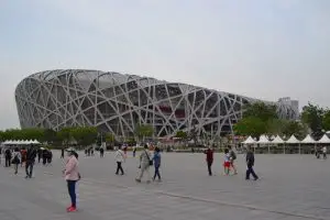 Олимпийският стадион „Птиче гнездо” в Пекин