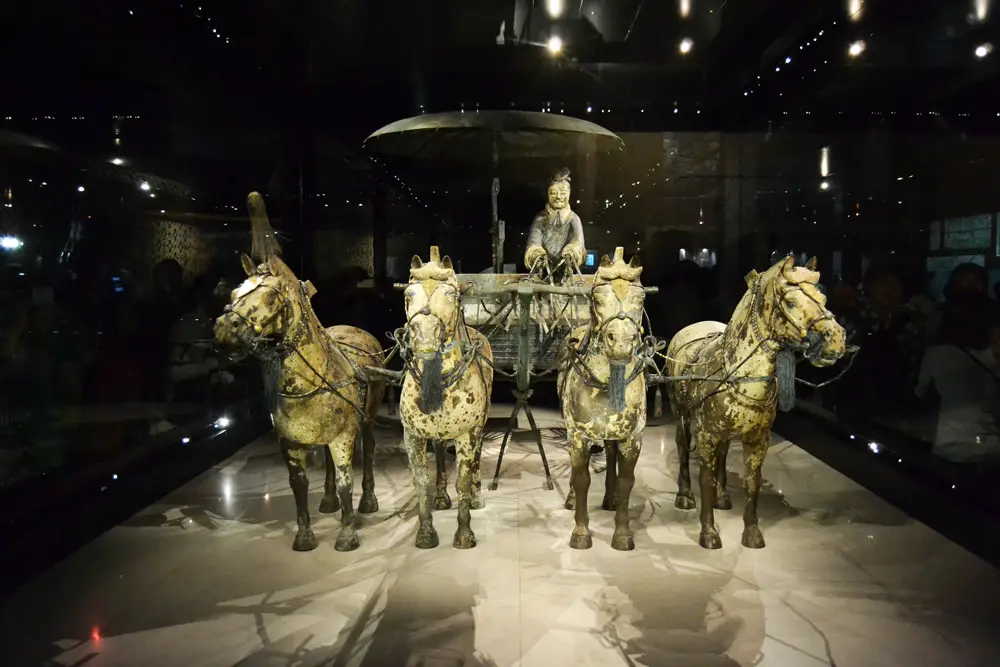 Bronze chariots and horses in Xian