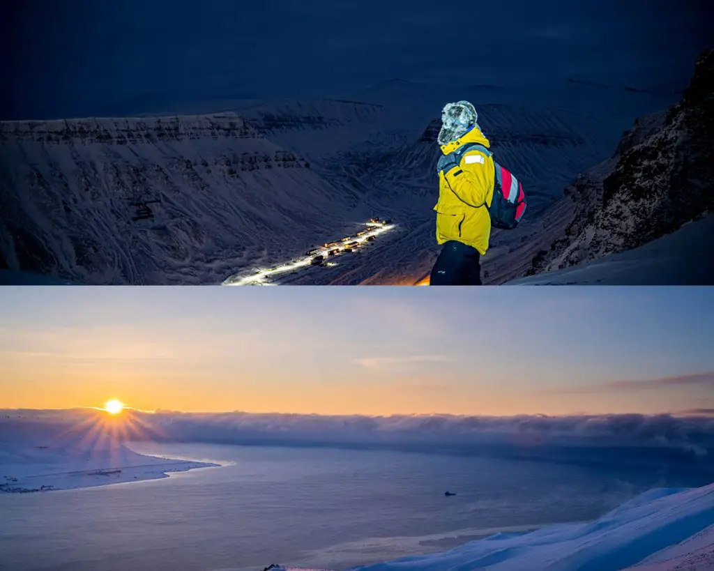 View towards Longyearbyen on Spitsbergen Island 