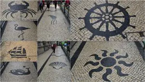 Португалска пешеходна настилка в Макао