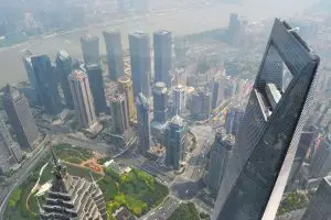 Гледка от кулата в Шанхай