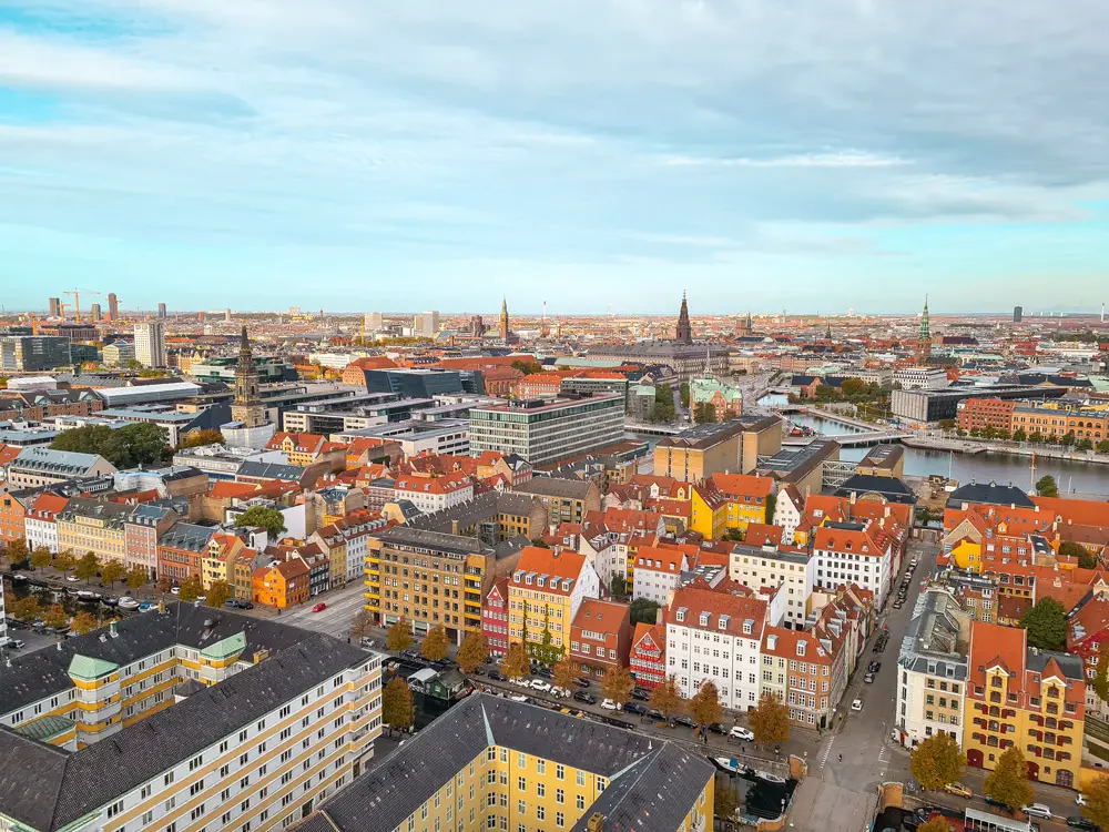 Забележителности в Копенхаген - гледка от кулата на църквата