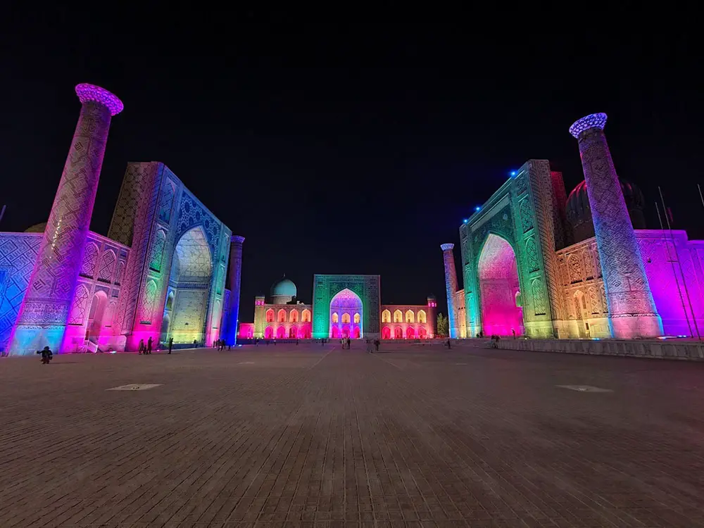 Sound and light show at Registan